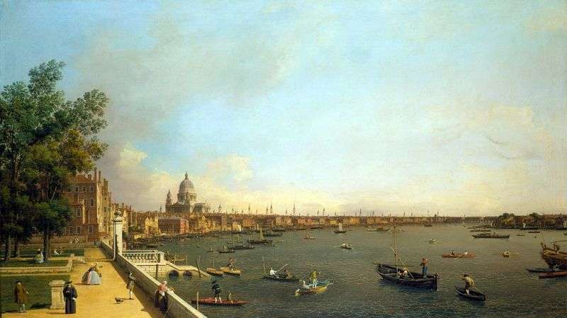  Вид Темзы и Лондона от Сомерсетхауса   Антонио Каналетто