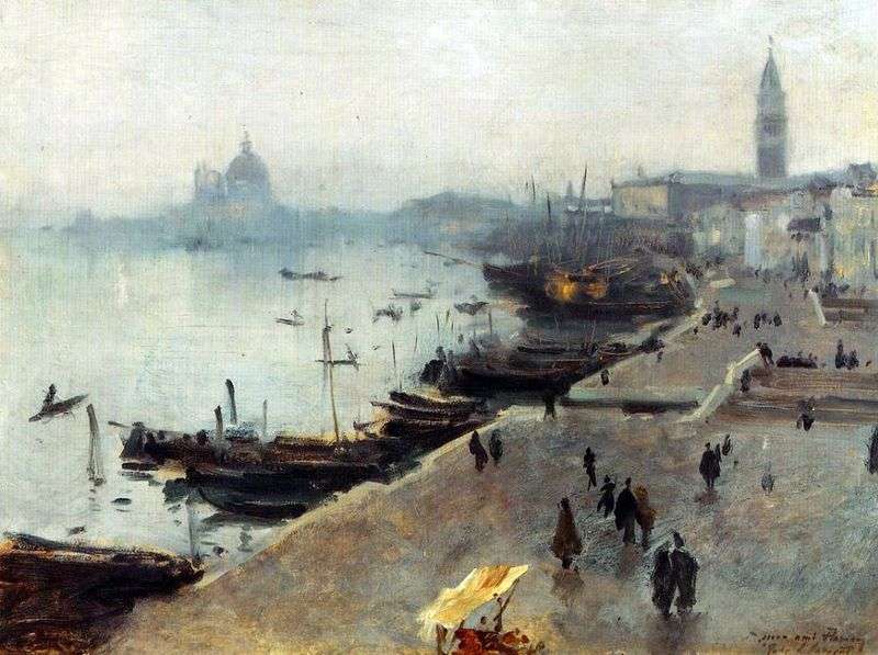  Вид Венеции в пасмурный день   Джон Сарджент