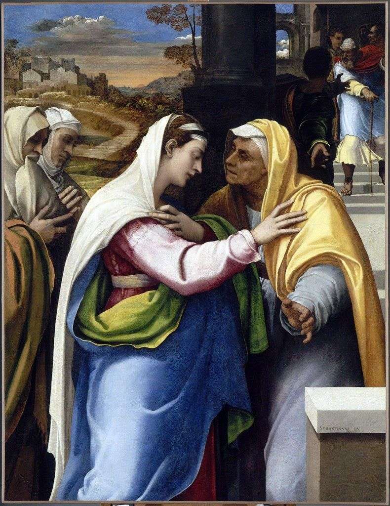  Встреча Марии и Елизаветы   Себастьяно дель Пьомбо