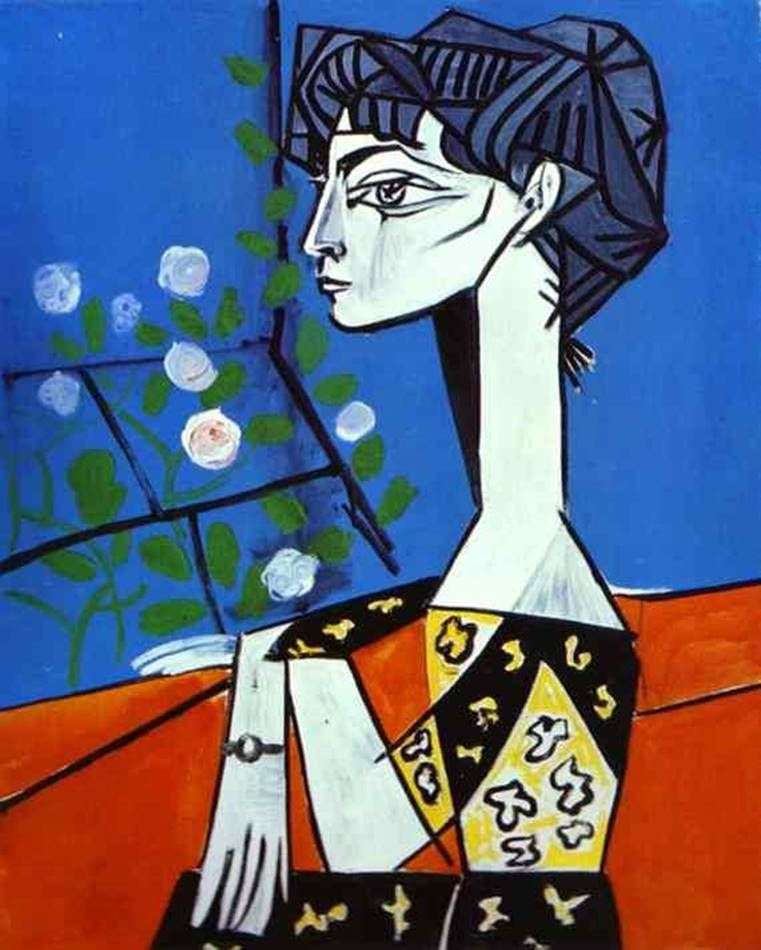  Жаклин с цветами   Пабло Пикассо