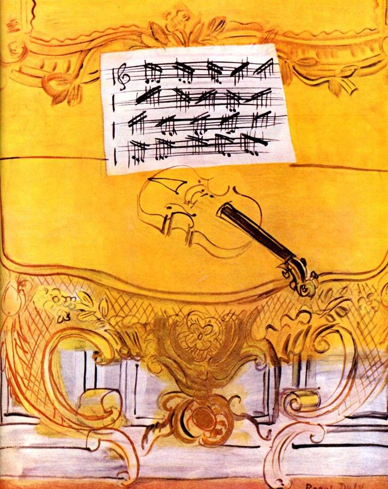  Желтая фисгармония со скрипкой   Рауль Дюфи