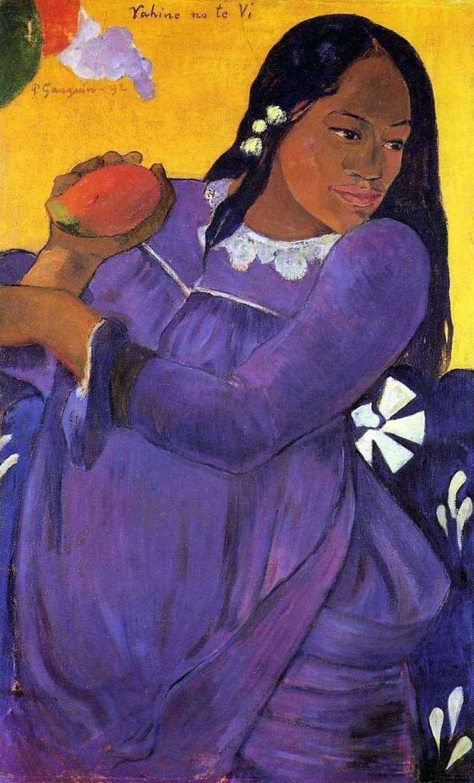  Женщина с манго (Девушка с плодом манго)   Поль Гоген