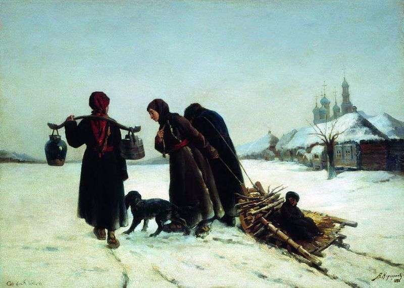  Зимой в деревне   Алексей Корзухин