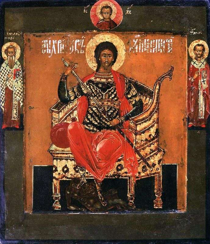 Святой великомученик Никита на престоле, со святыми на полях