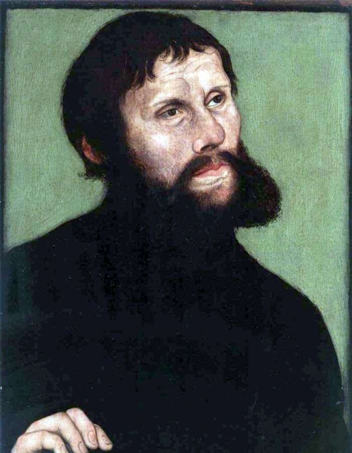 Портрет Мартина Лютера в образе рыцаря Йорга   Лукас Кранах