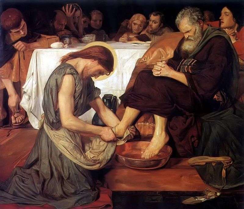  Иисус омывающий ноги Петру   Форд Мэдоксон Браун