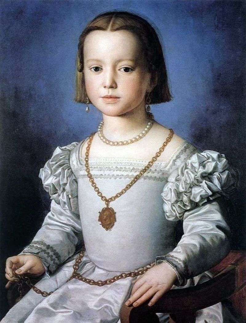  Портрет Биа Медичи, дочери Козимо I   Аньоло Бронзино