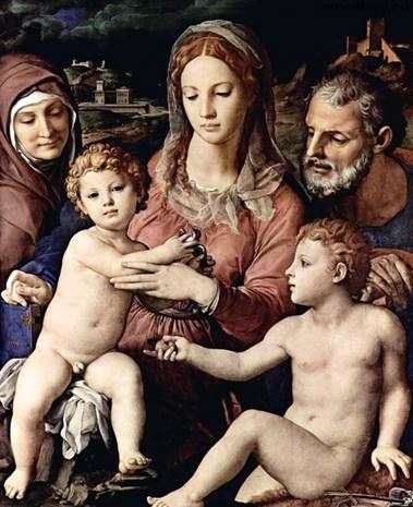  Святое семейство со святой Анной и Иоанном Крестителем   Аньоло Бронзино