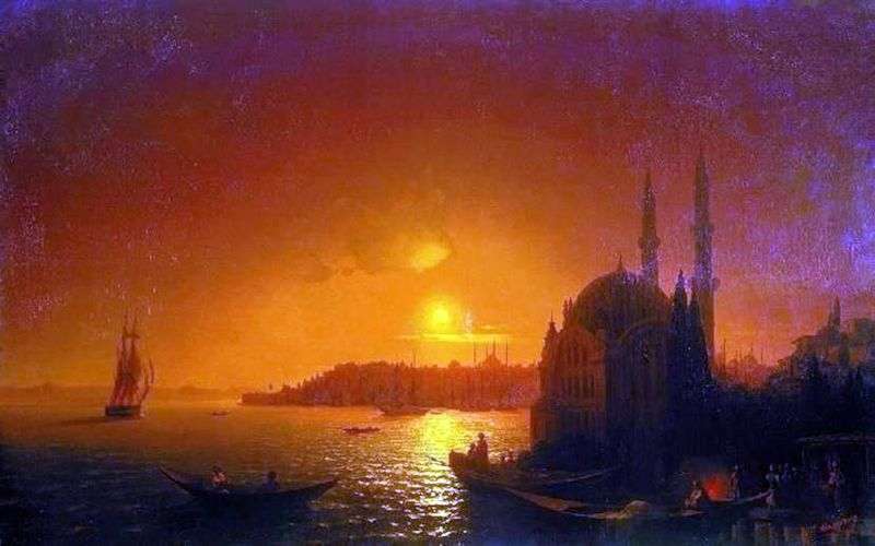  Вид Константинополя при лунном освещении   Иван Айвазовский