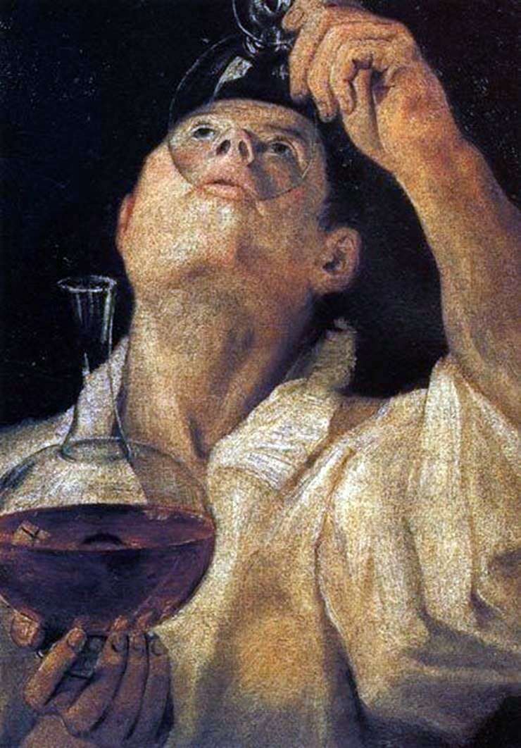  Портрет пьющего юноши   Аннибале Карраччи