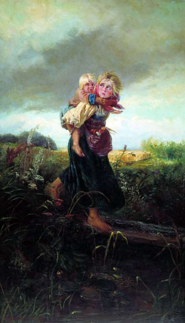  Дети, бегущие от грозы   Константин Маковский