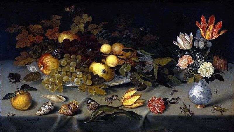  Цветы и фрукты   Балтазар ван дер Аст