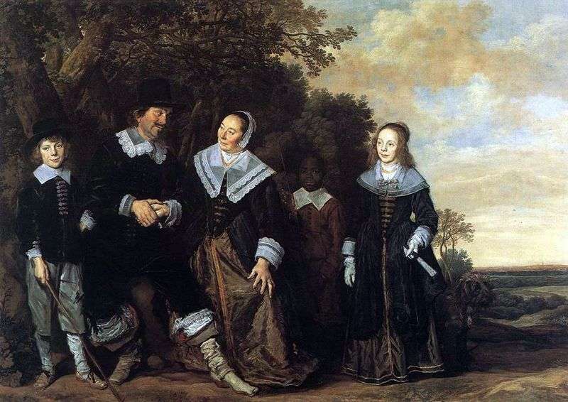  Семейный портрет на фоне пейзажа   Франс Халс