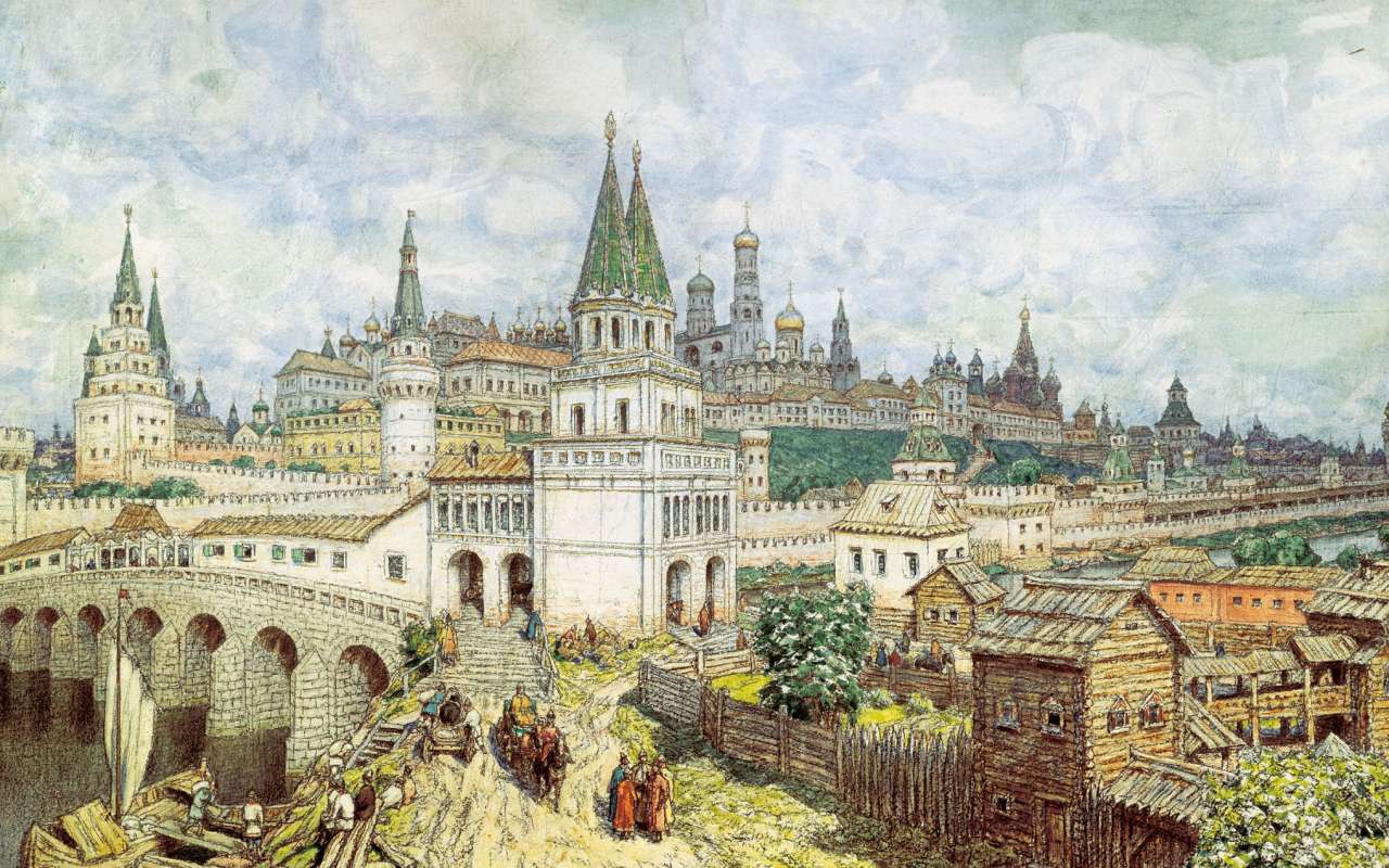  Расцвет Кремля. Всехсвятский мост и Кремль в конце XVII века   Аполлинарий Васнецов