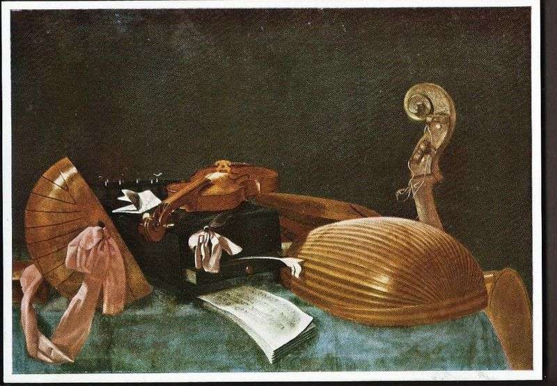 Натюрморт с музыкальными инструментами   Эваристо Баскенис