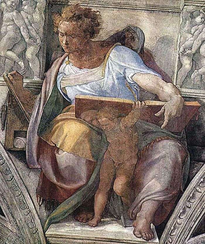  Пророк Даниил (фреска)   Микеланджело Буонарроти Буонарроти